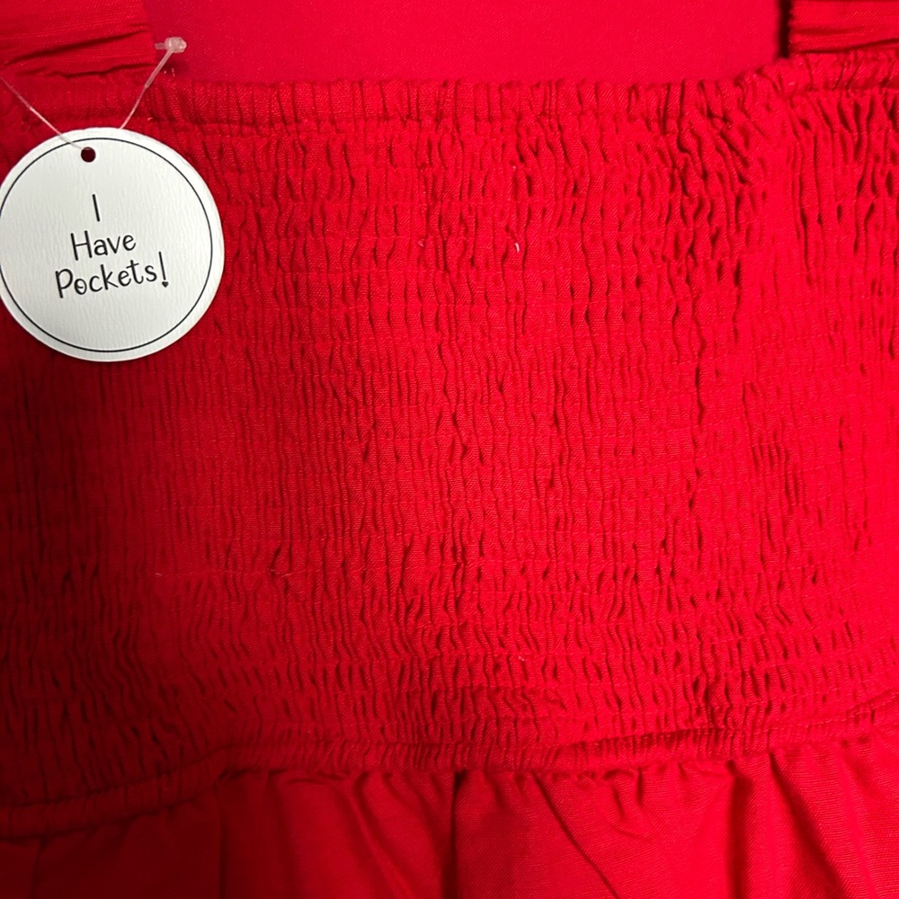 NWT Red linen blend square neck Sleeveless Dress XL - Picture 7 of 10